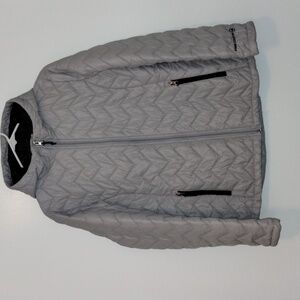 Free Country Women's Gray Chevron Puffer Coat